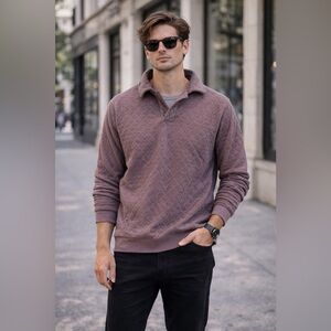 Urban Outfitters Men's Purple and Grey Polo-shirts S